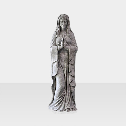 Steinfigur betende Frau dunkel